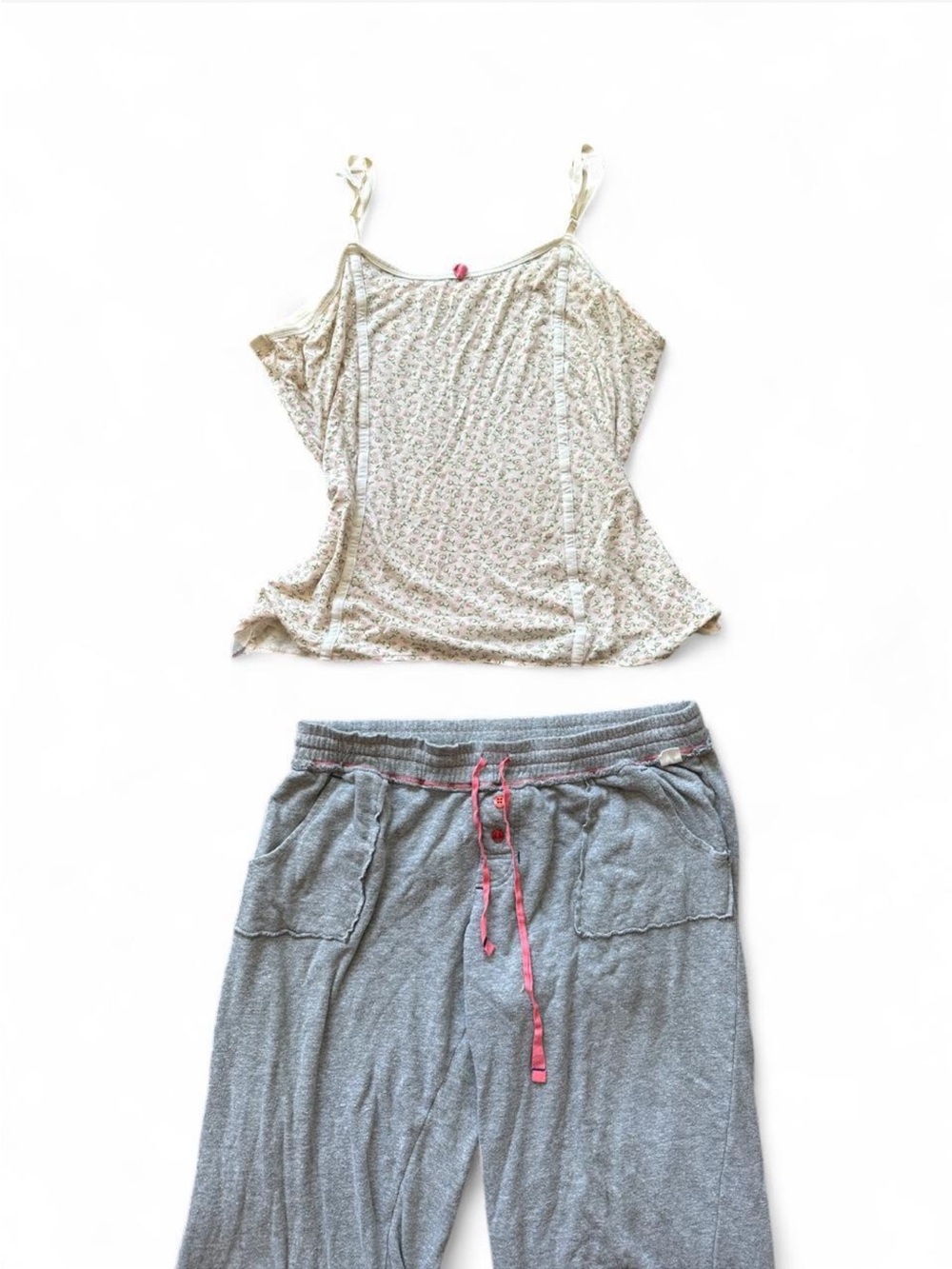Y2K 2000s Tommy hilfigure pajama two piece set